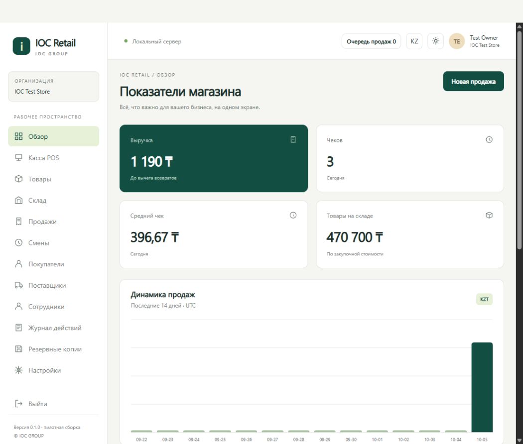 IOC Retail — пилотная версия