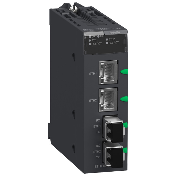 BMXNRP0200 | Modicon Fiber Converter MM/LC 2CH 100Mb