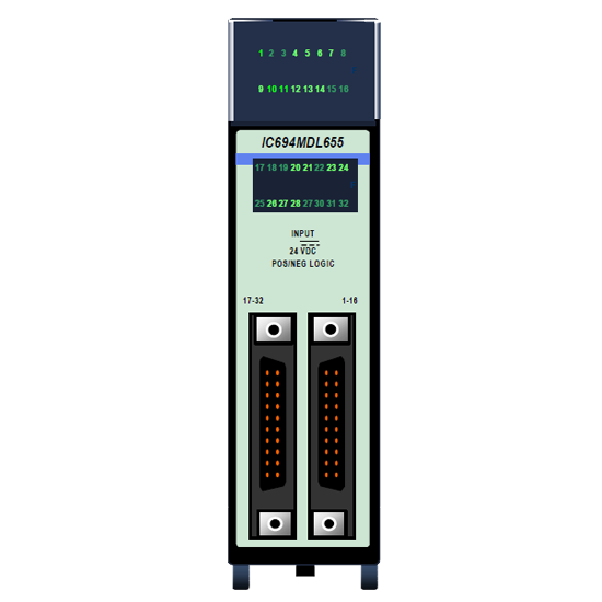 IC694MDL655 | GE Fanuc 24VDC Positive/Negative Logic Input Module