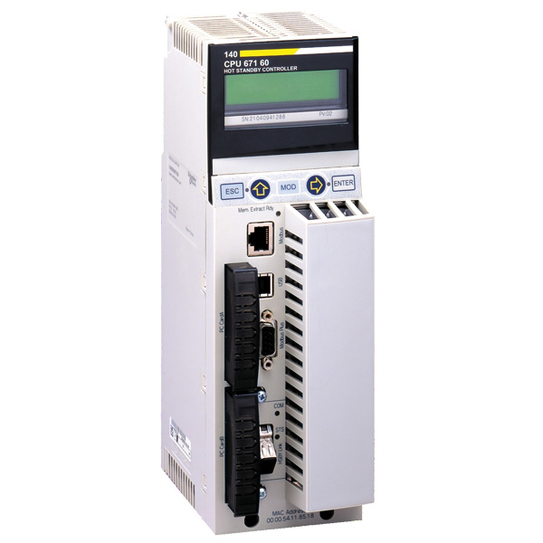 140CPU67160 | Modicon Unity Hot Standby Processor with Multimode Ethernet