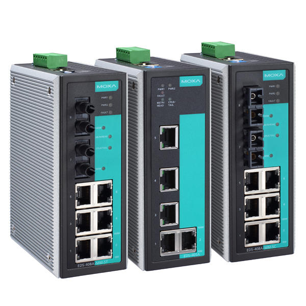 EDS-405A | MOXA 5 and 8-port Entry-level Managed Ethernet Switches