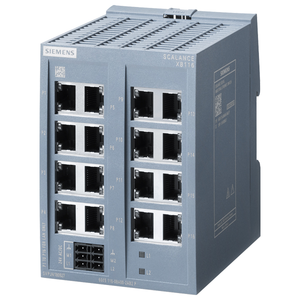 6GK5116-0BA00-2AB2 | Siemens SCALANCE XB116 Unmanaged Industrial Ethernet Switch