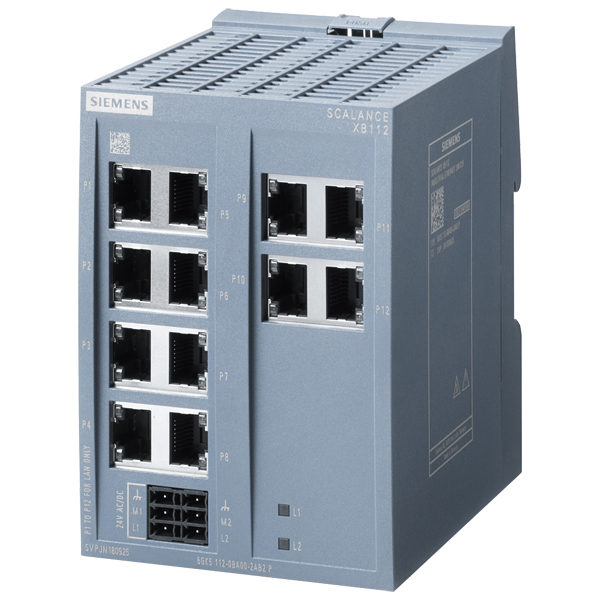 6GK5112-0BA00-2AB2 | Siemens SCALANCE XB112 Unmanaged Industrial Ethernet Switch