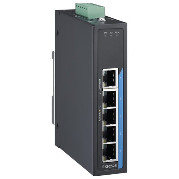 EKI-2525I | Advantech 5-port Unmanaged Industrial Ethernet Switch