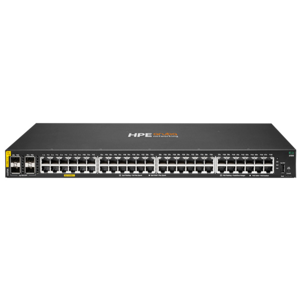 JL675A | HPE Aruba Networking CX 6100 48G Class4 PoE 4SFP+ 370W Switch