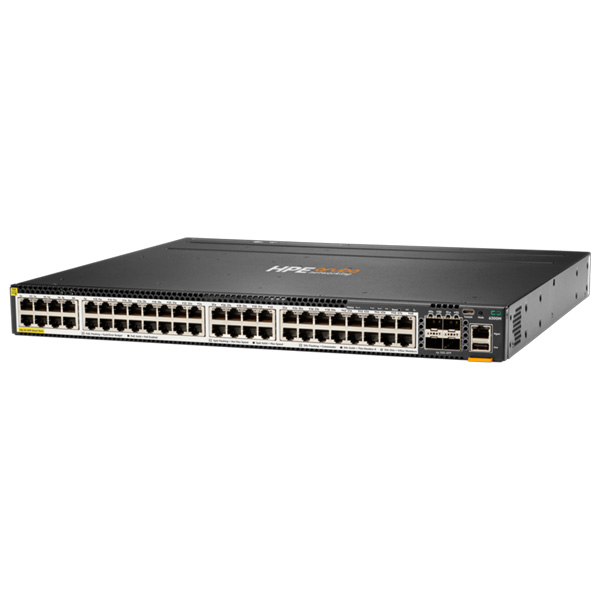 JL659A | HPE Aruba Networking CX 6300M 48-port HPE Smart Rate 1/2.5/5GbE Class 6 PoE and 4-port SFP56 Switch