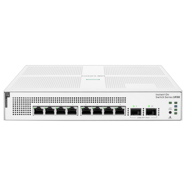 JL681A | HPE Aruba Networking Instant On Switch 8p Gigabit CL4 PoE 2p SFP 124W 1930