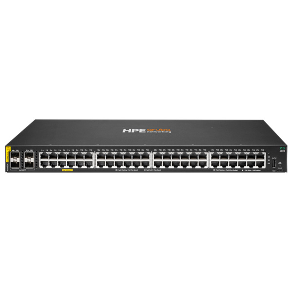 R8N85A | HPE Aruba Networking CX 6000 48G Class4 PoE 4SFP 370W Switch