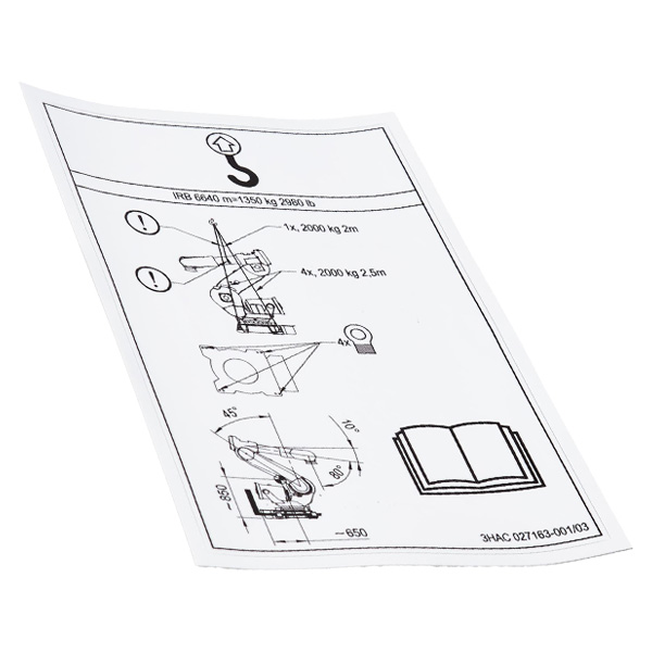 3HAC027163-001 | ABB Instruction Label