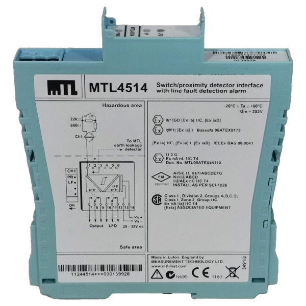 MTL4514N | MTL Switch/Proximity Detector Interface