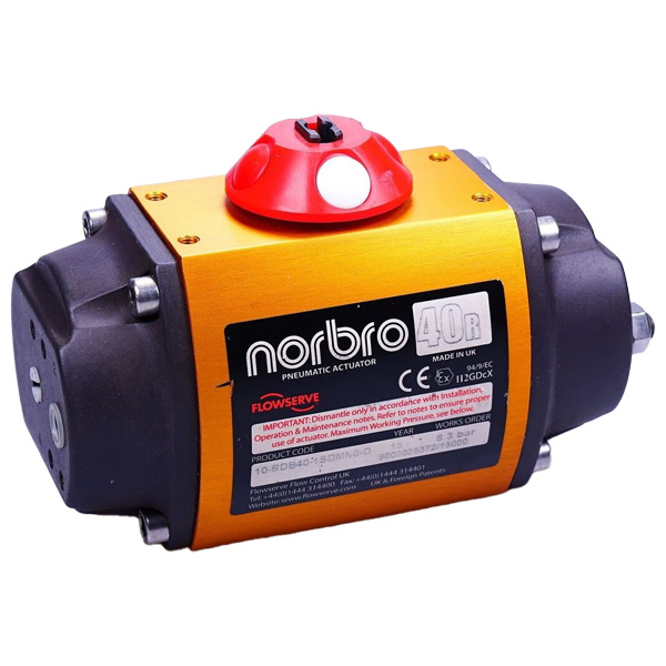 20-RDB40-1SDMNO-D | Flowserve Norbro Series 40R Pneumatic Actuator
