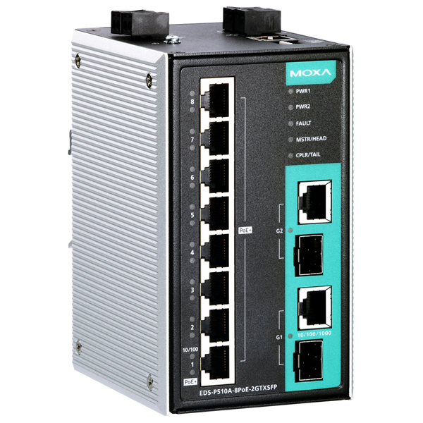 EDS-P510A-8PoE-2GTXSFP-T | MOXA Ethernet Switches