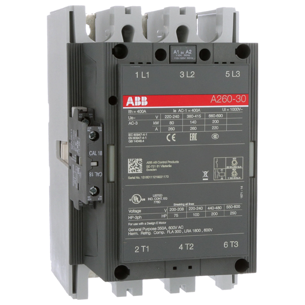 A260-30-11 | ABB A260-30-11 110-115V 50Hz / 115V 60Hz Contactor