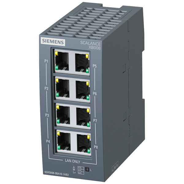 6GK5008-0BA10-1AB2 | Siemens SCALANCE XB008 Unmanaged Ethernet Switch
