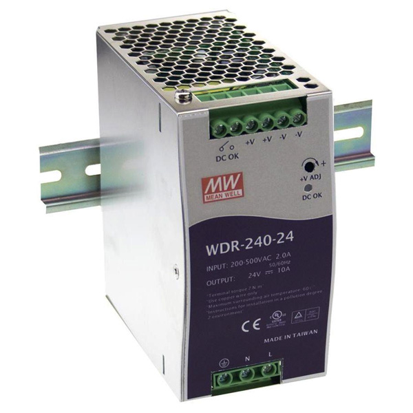 WDR-240-24 | Mean Well DIN Rail Power Supply
