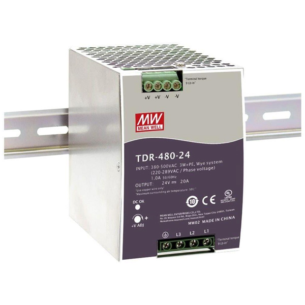TDR-480-24 | Mean Well DIN Rail Power Supply