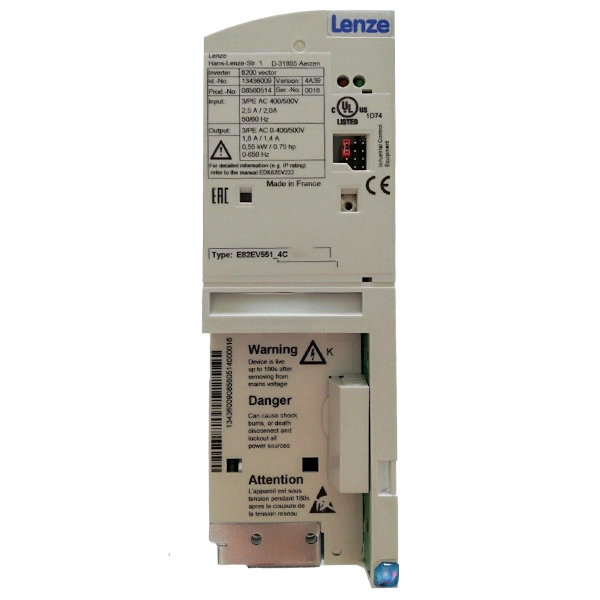 E82EV551K4C | Lenze 8200 AC Drive Frequency Inverter