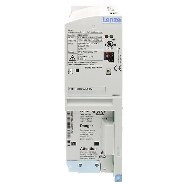 E82EV751K2C | Lenze 8200 AC Drive Frequency Inverter