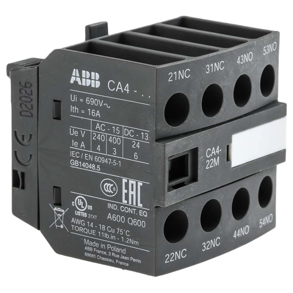CA4-22M | ABB Auxiliary Contact Block