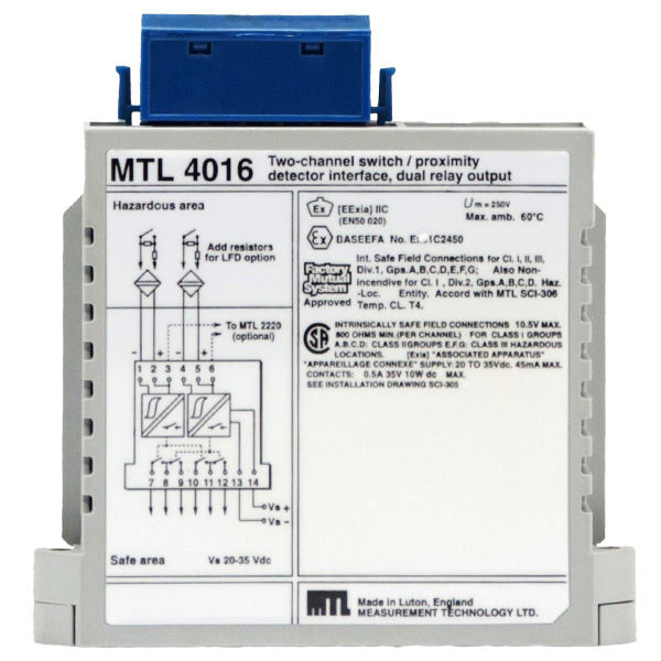MTL4016 | MTL Switch/Proximity Detector Interface