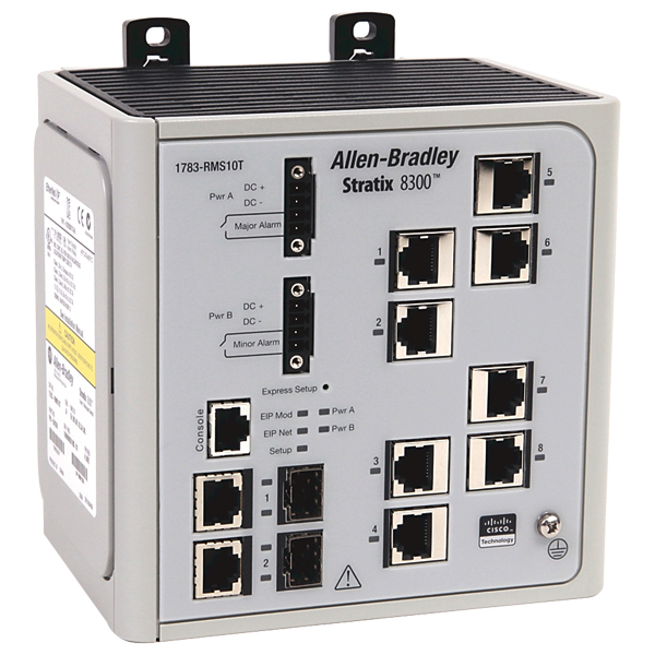 1783-RMS10T | Allen Bradley Stratix 8300 managed switch, Layer 3, 10 ports