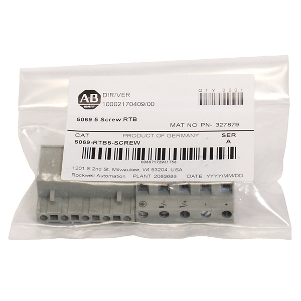 5069-RTB5-SCREW | Allen Bradley 5069 5 pin Screw Removable Terminal Block
