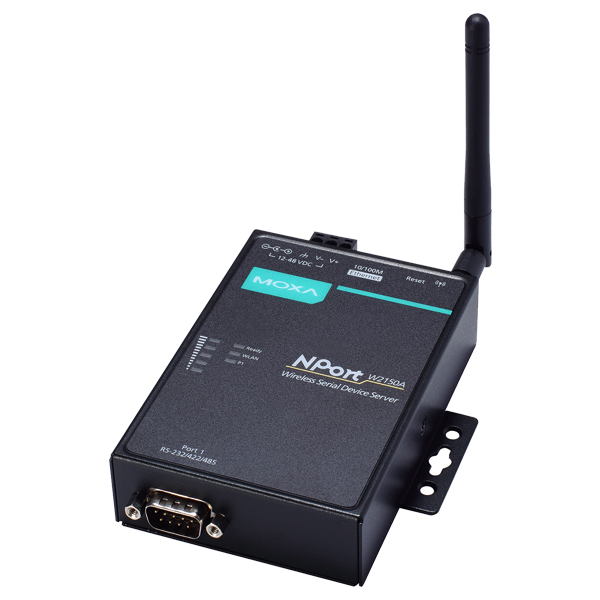 NPort W2150A | MOXA 1 and 2-port Serial-to-WiFi (802.11a/b/g/n) Device Servers