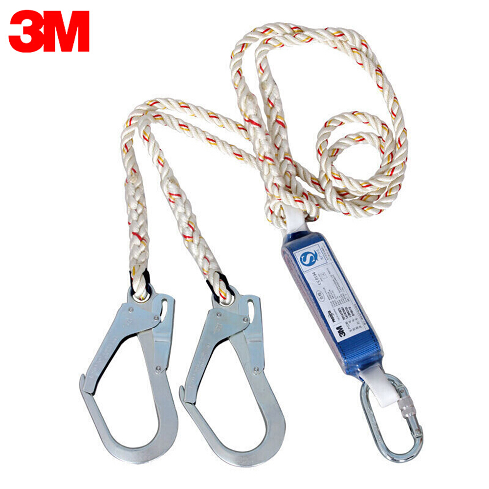 3M 1390235 | Buffer Safety Rope | Double Leg |Outdoor Construction Fall Protection Safety Lanyard for Use with Safety