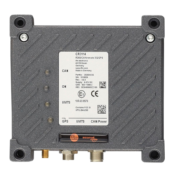 CR3114 | IFM Electronic GPS/GSM Modem with CAN Interface
