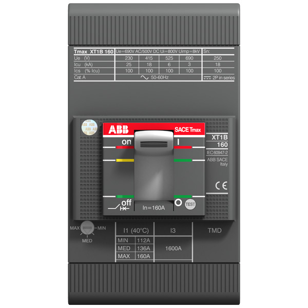 XT1B160 TMD125/1250 FFC 3P | ABB Moulded Case Circuit Breaker MCCB